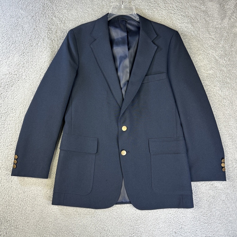 Vintage Levis Action Suit Sportswear Blazer Mens 40 Navy Blue Sport Jacket Coat
